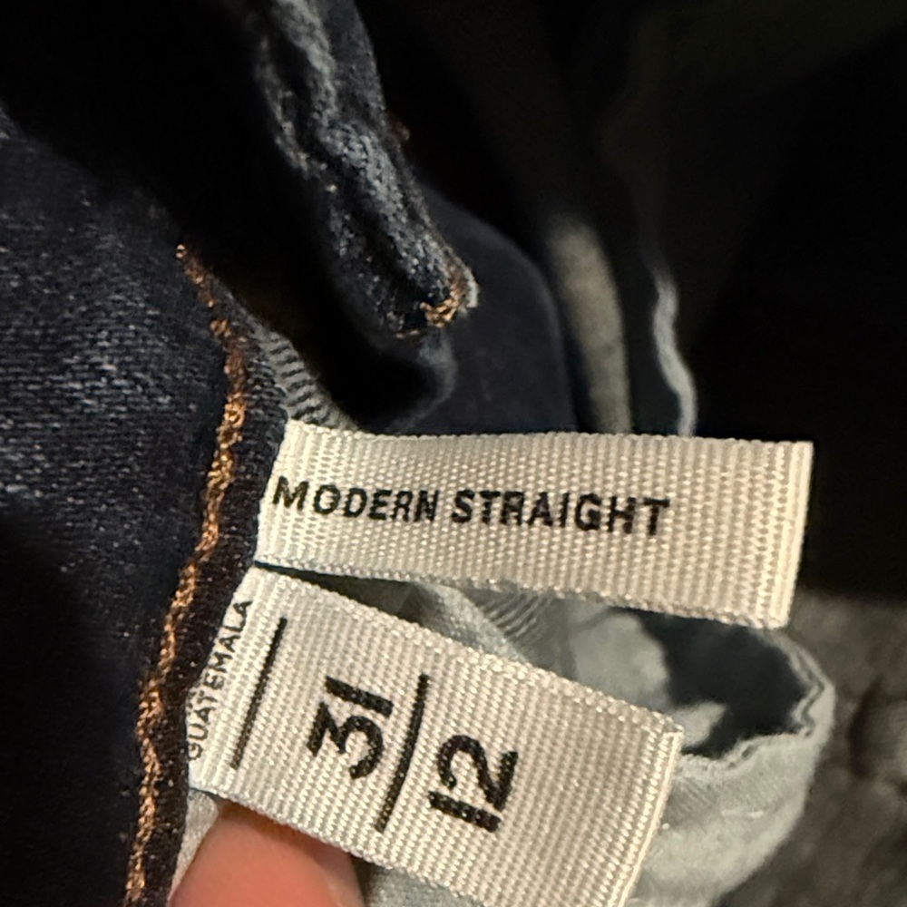 LOFT Women's Dark Indigo Modern Straight Jeans - Picture 7 of 7